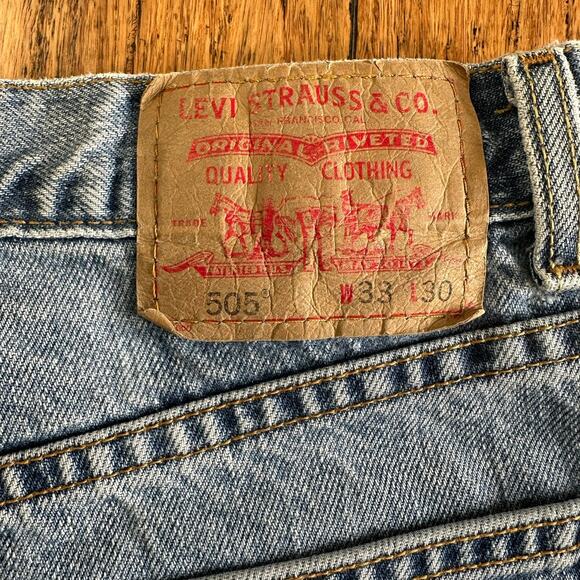 LEVIS 505 Regular Fit High Waisted Jeans Mens Womens 4891 33X30 EUC - Picture 7 of 9